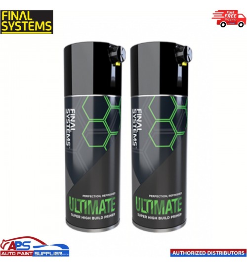 2 x FINAL SYSTEMS ULTIMATE SUPER HIGH BUILD PRIMER - GREY 400ml